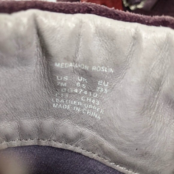 Stride Rite Medallion Collection Roslin Boots Purple Red Suede 7 - Picture 12 of 12
